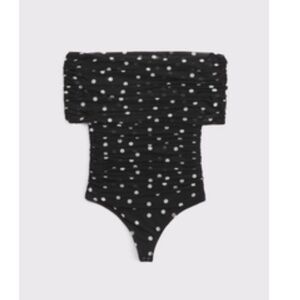 Abercrombie & Fitch Black and White Polka Dot Top